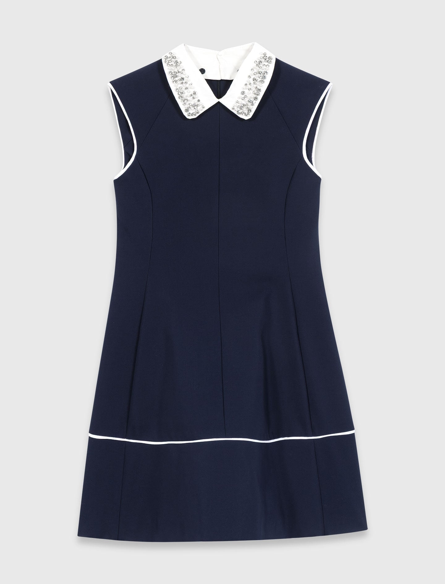 Maje Outlet / Flared dress with contrast trim