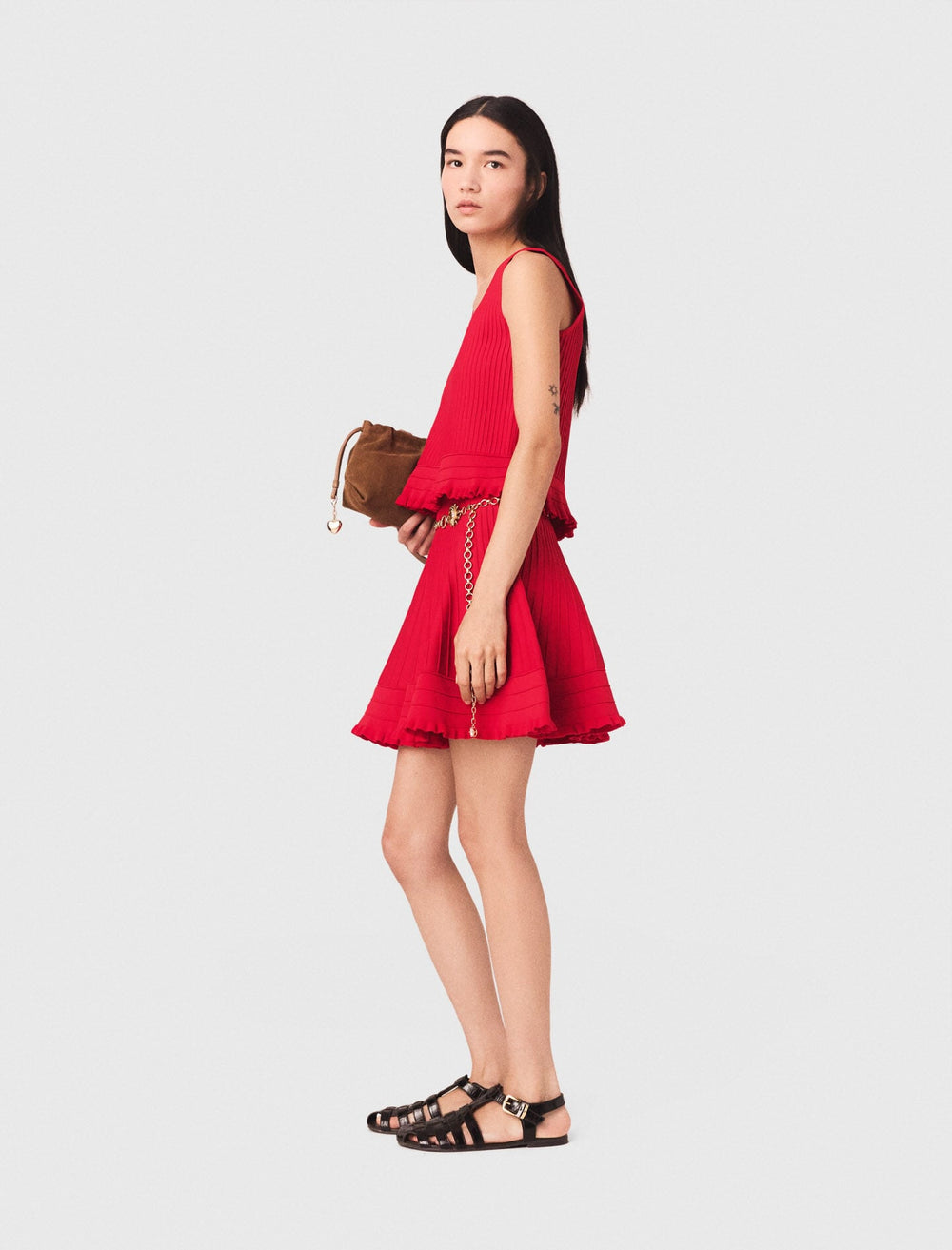 Maje Online / Ruffled knit top