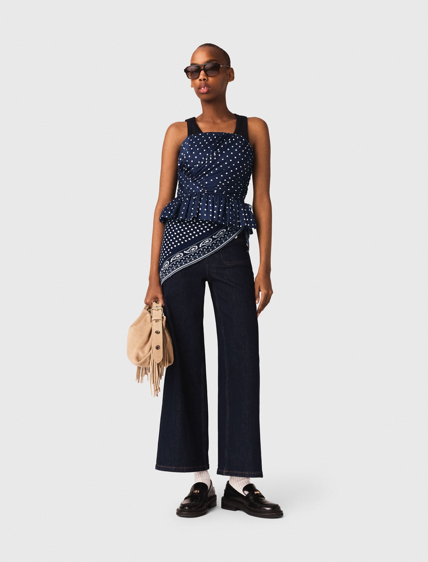 Maje Sale / Patterned bustier top