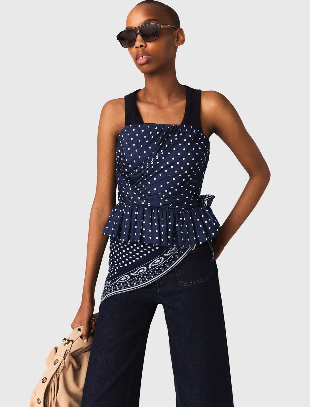 Maje Sale / Patterned bustier top