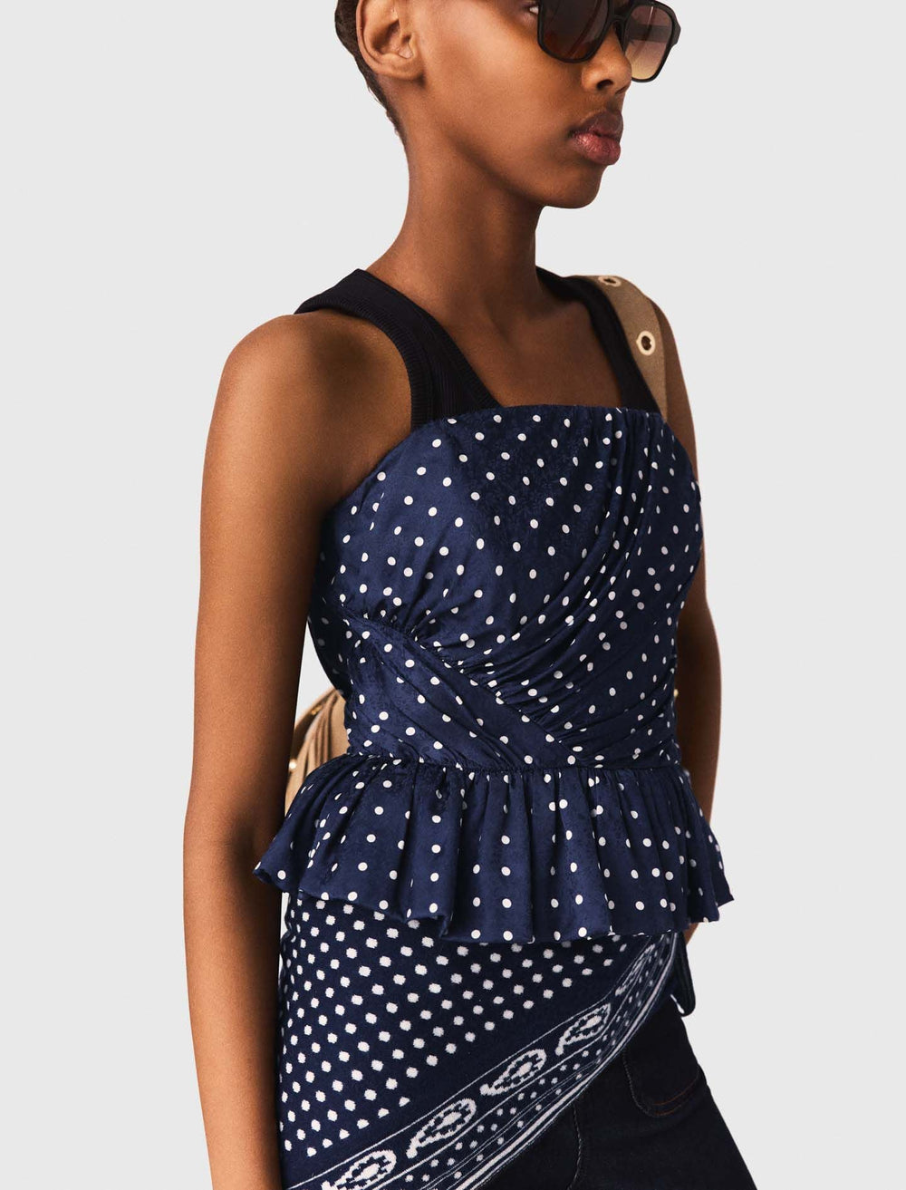 Maje Sale / Patterned bustier top
