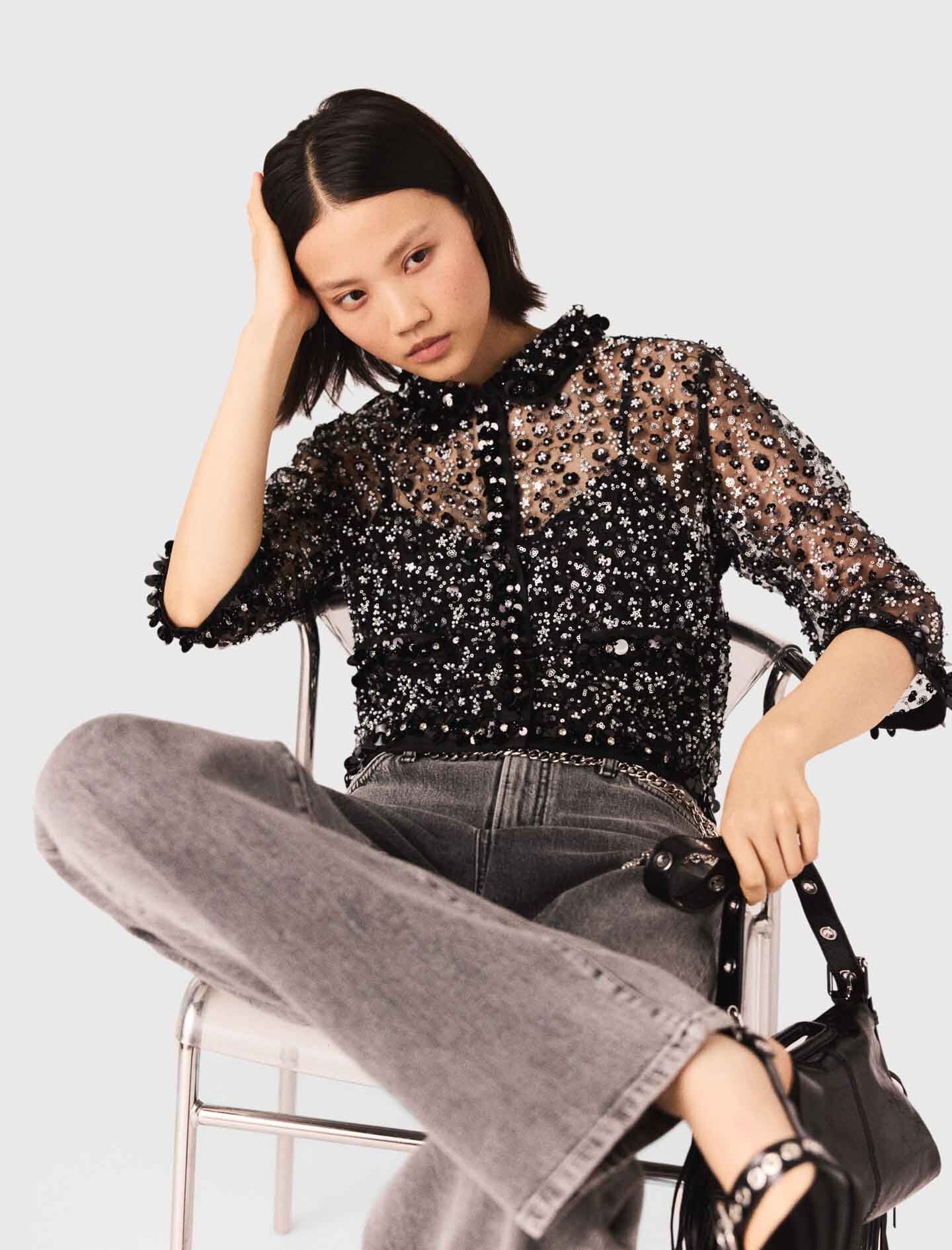 Maje On Sale / Floral sequin top