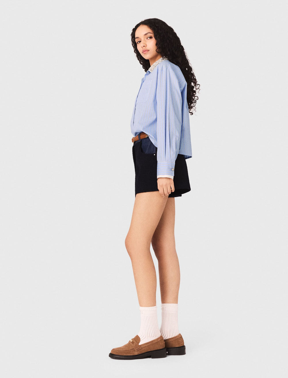 Maje Outlet / Shirt with removable jewel collar