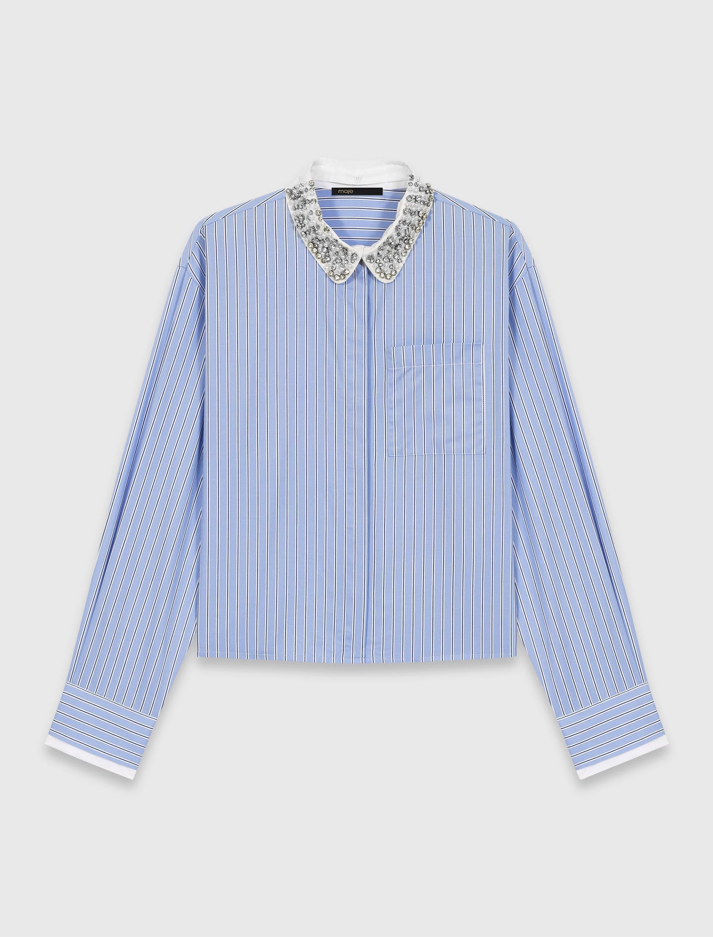 Maje Outlet / Shirt with removable jewel collar