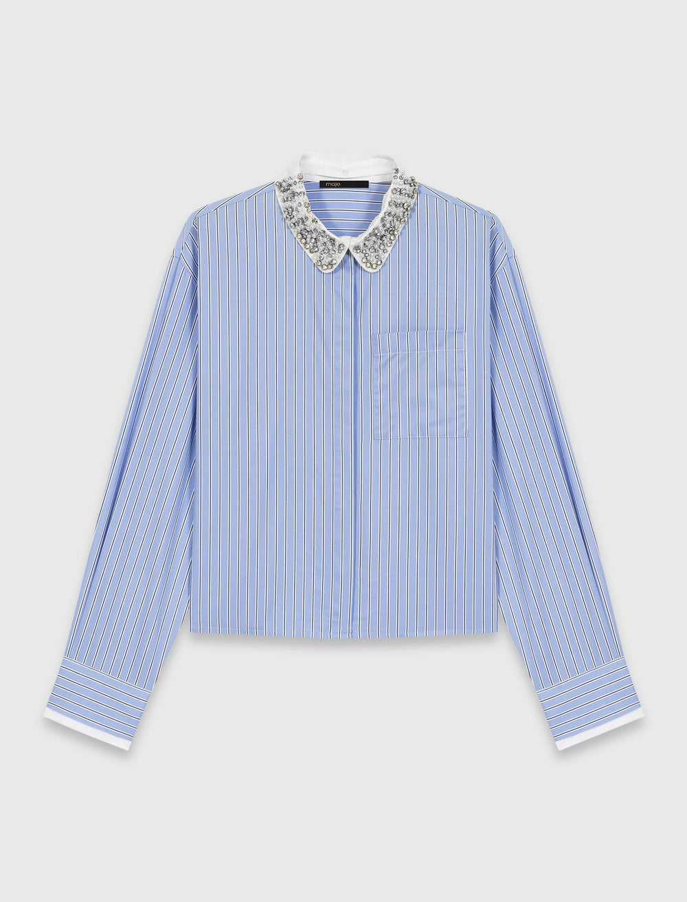 Maje Outlet / Shirt with removable jewel collar