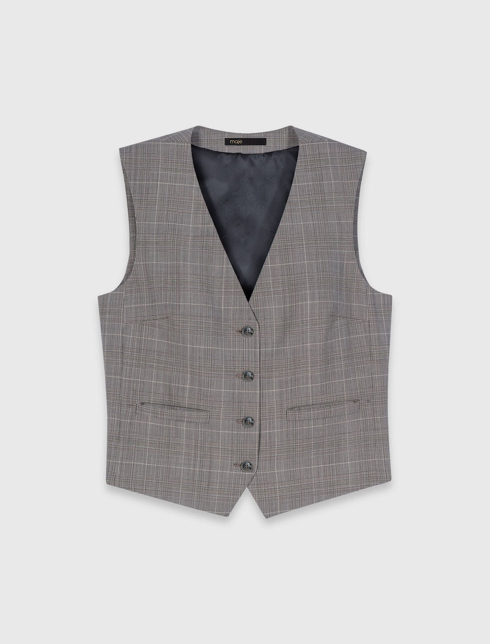Maje Discount / Checked tailored vest