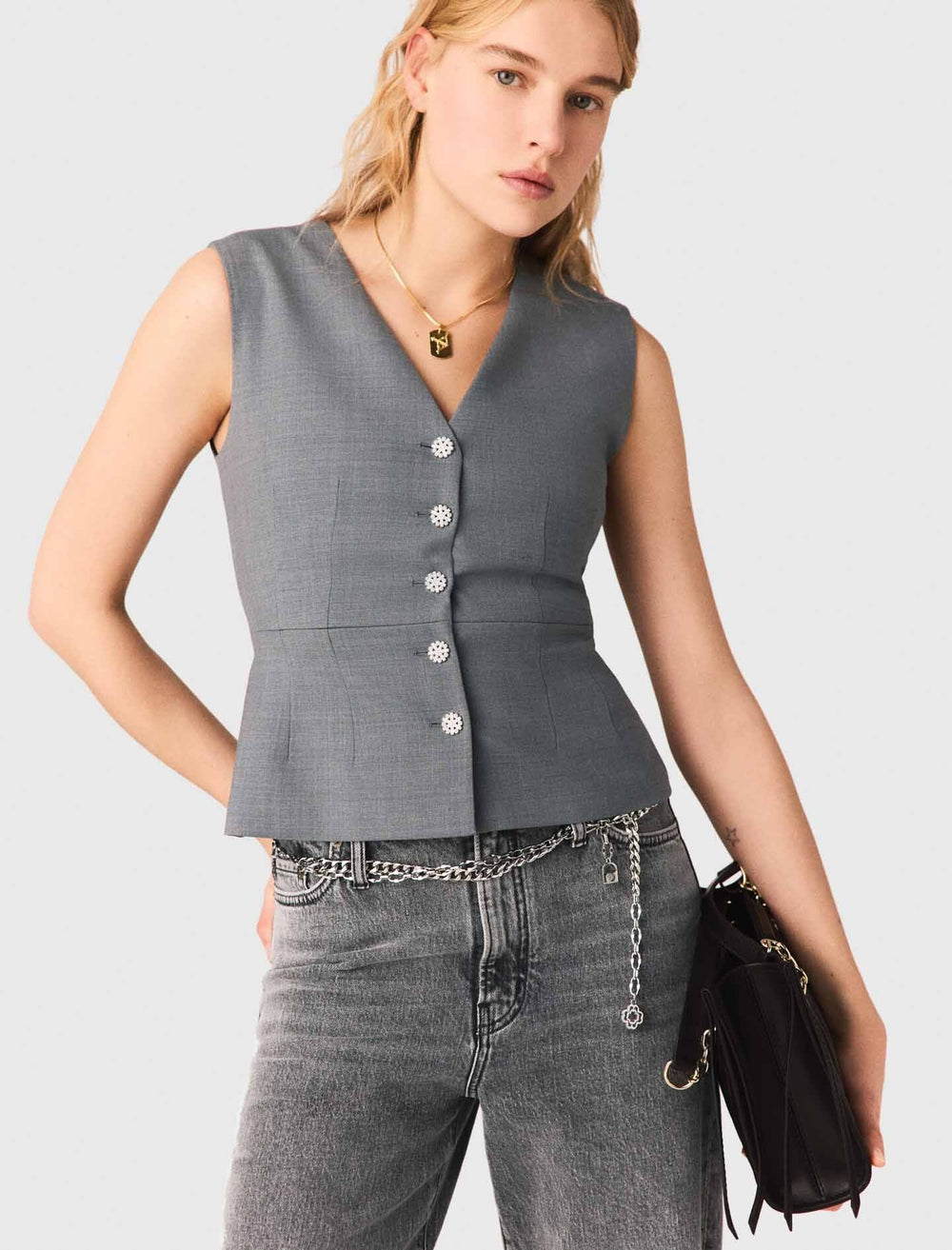 Maje Online / Jewel-button tailored vest