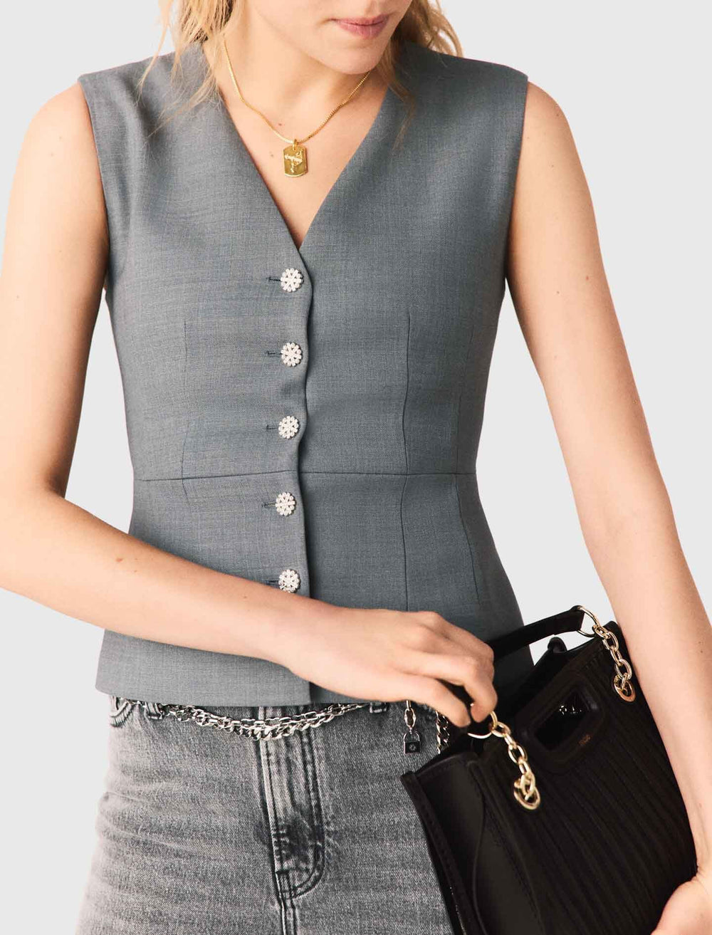 Maje Online / Jewel-button tailored vest