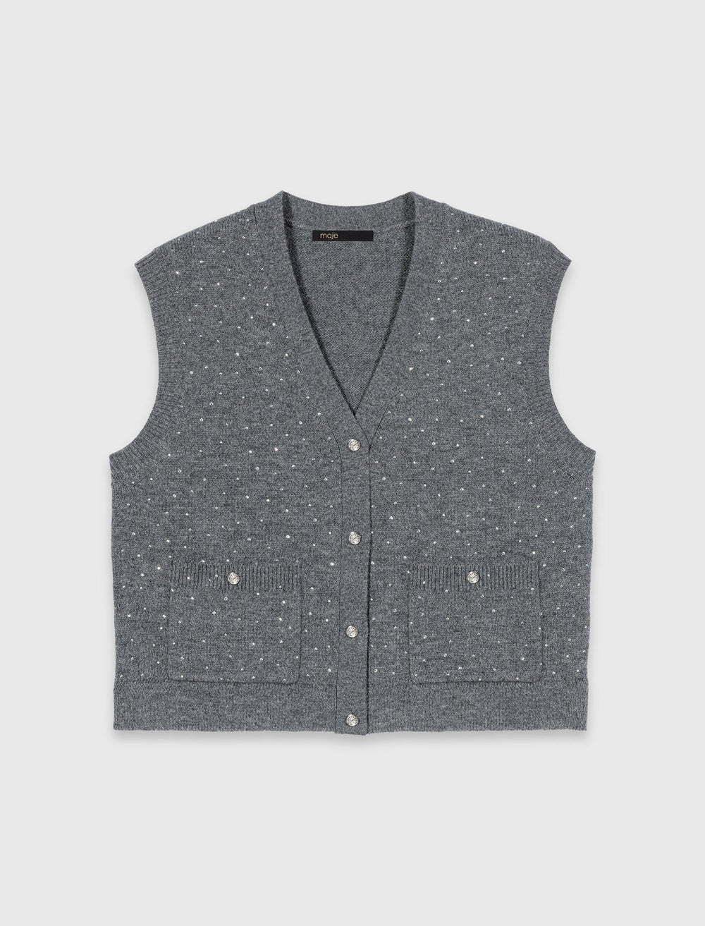 Maje Shop / Rhinestone knit top