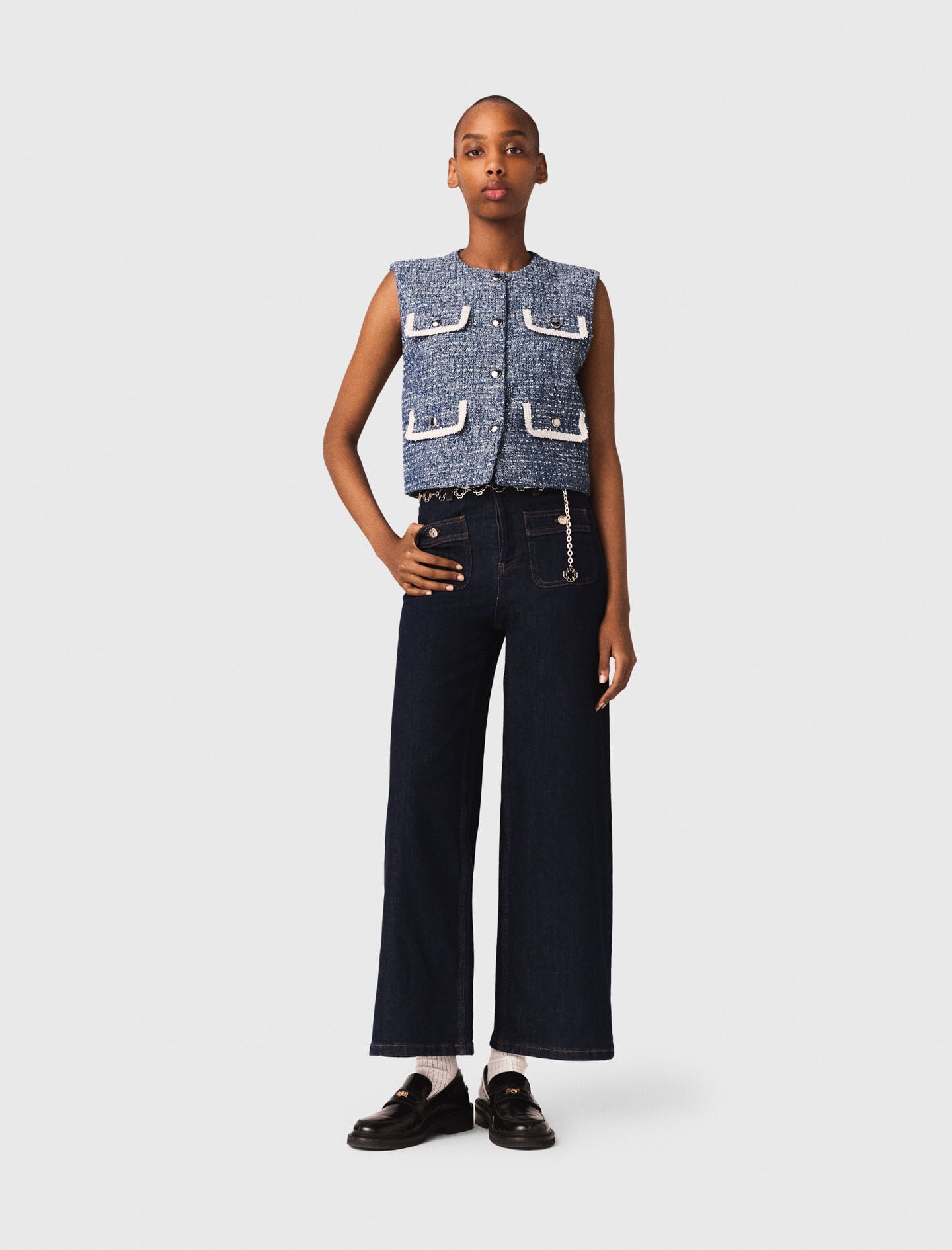 Maje Sale / Tweed vest