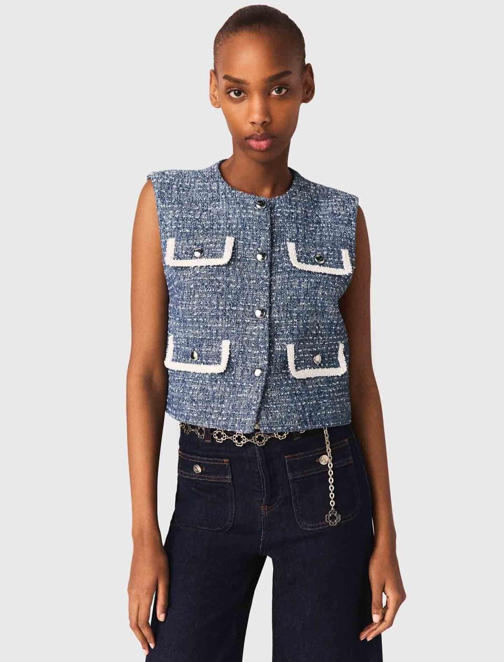 Maje Sale / Tweed vest
