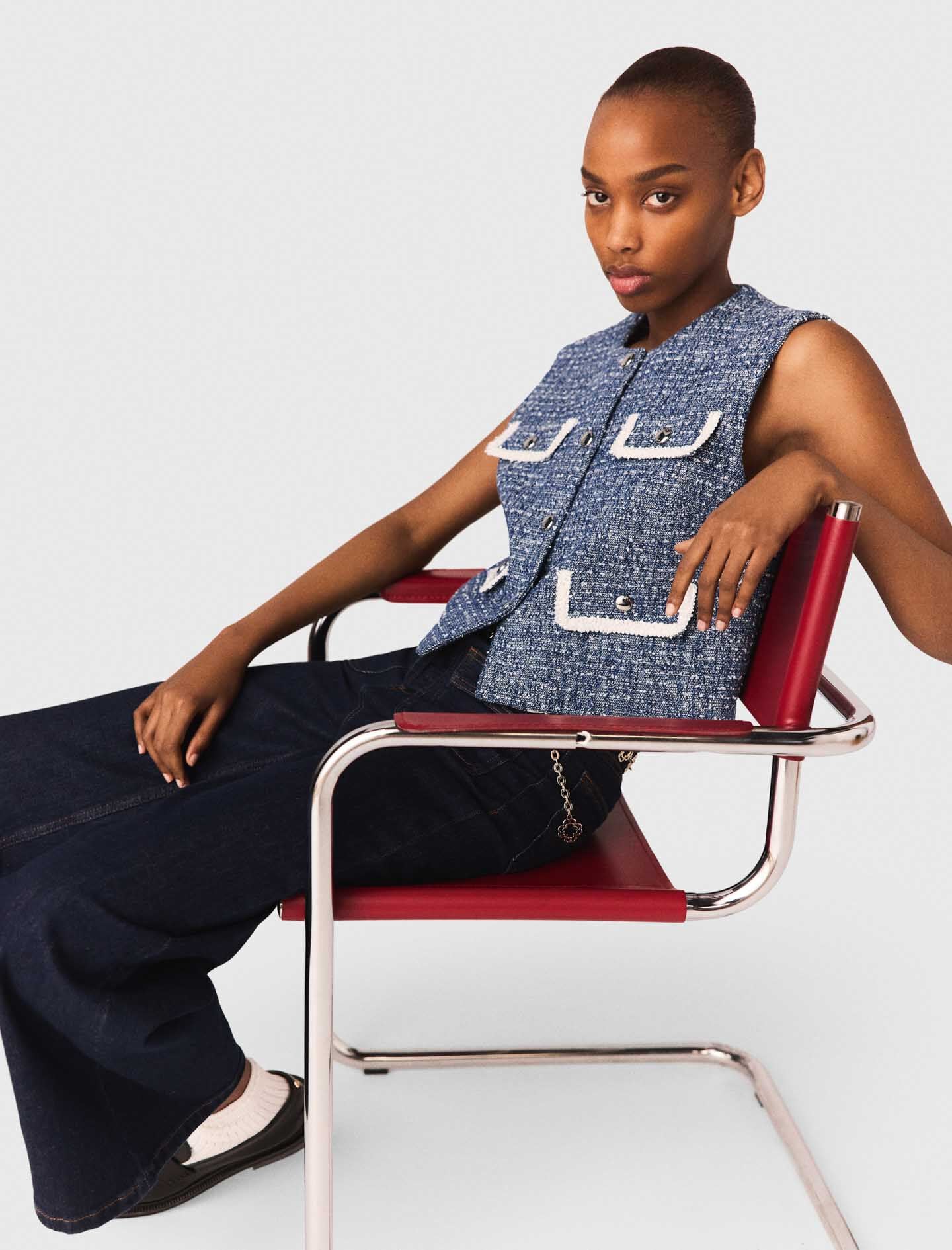 Maje Sale / Tweed vest
