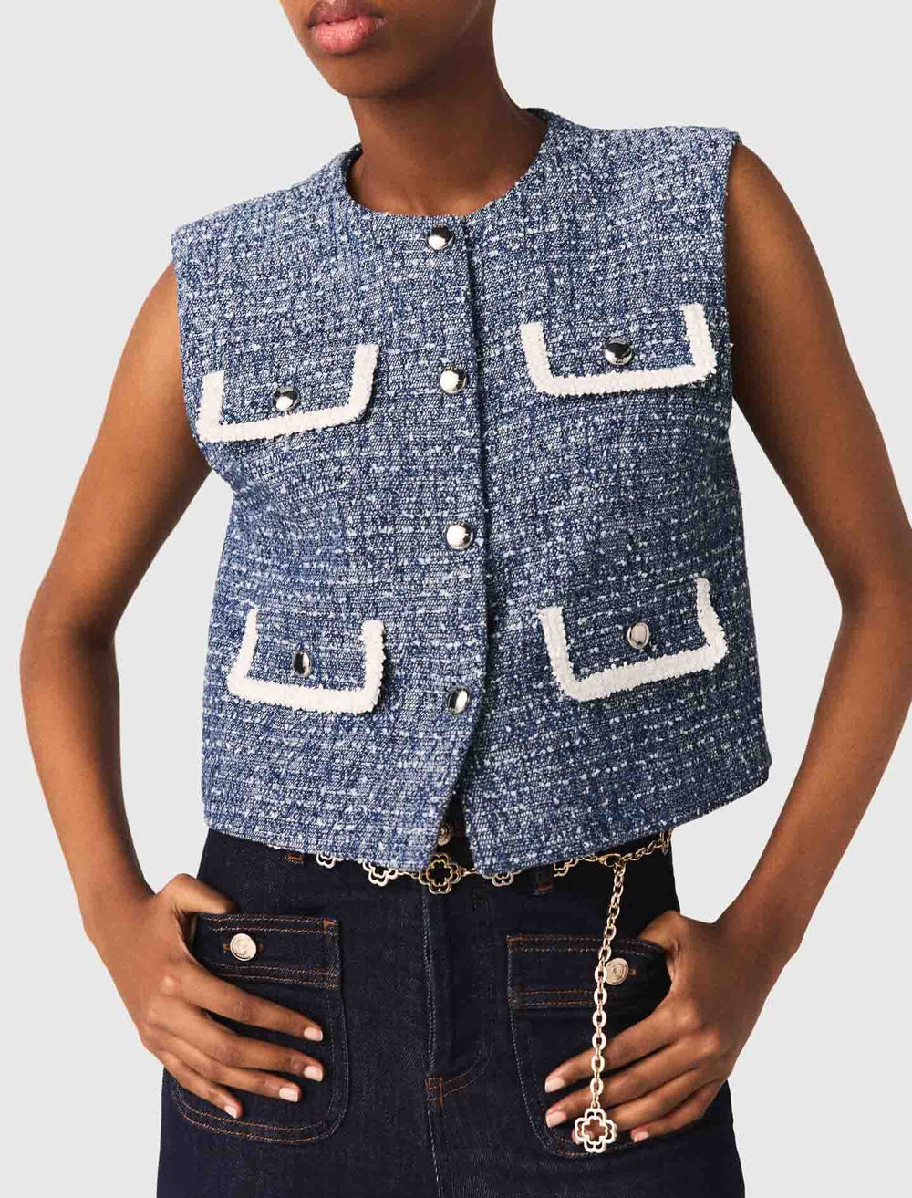 Maje Sale / Tweed vest