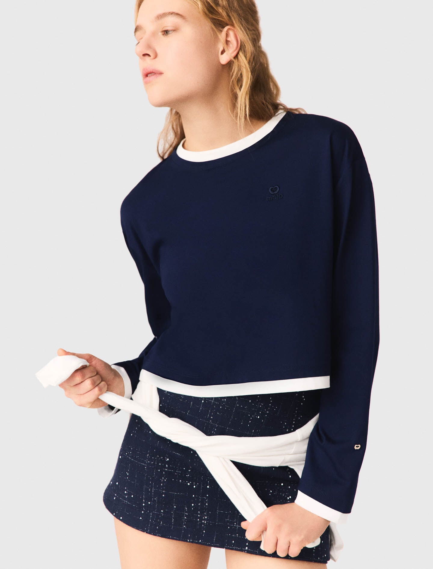 Maje Outlet / Layered-effect T-shirt