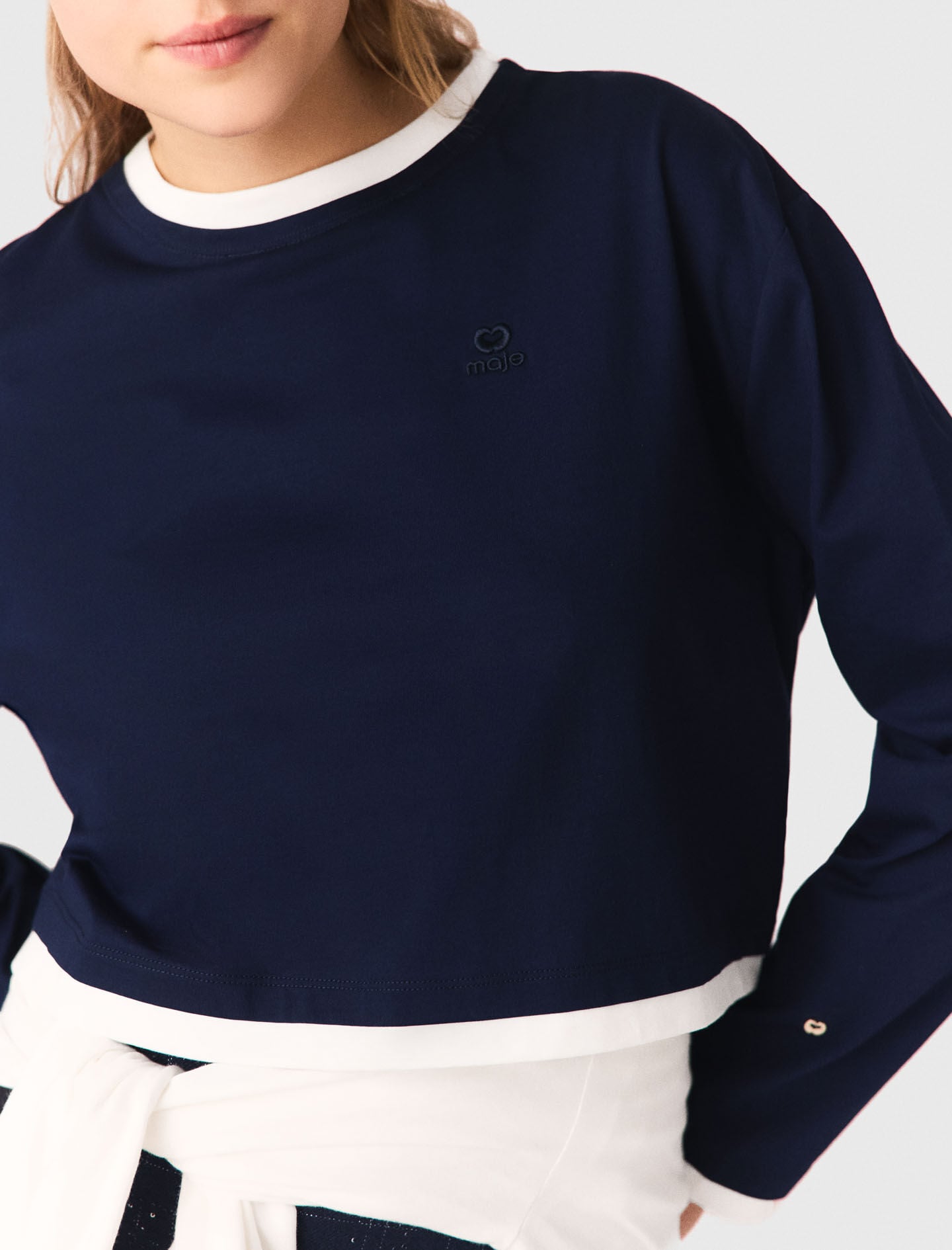 Maje Outlet / Layered-effect T-shirt