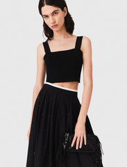 Maje New / Knitted crop top with straps