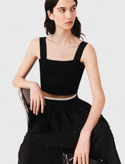 Maje New / Knitted crop top with straps