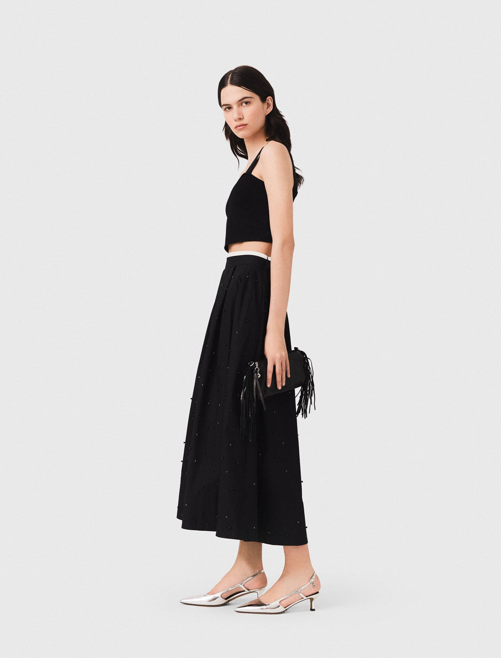Maje New / Knitted crop top with straps