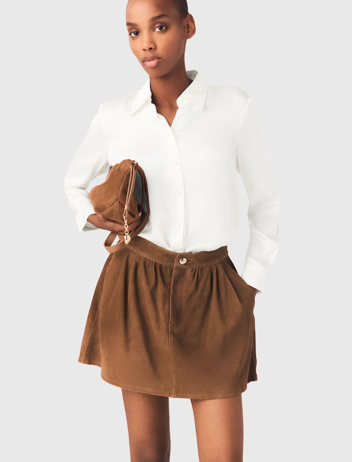 Maje Discount / White silk blouse