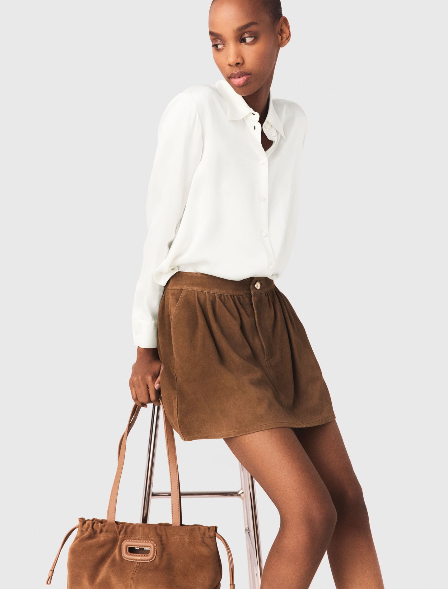 Maje Discount / White silk blouse