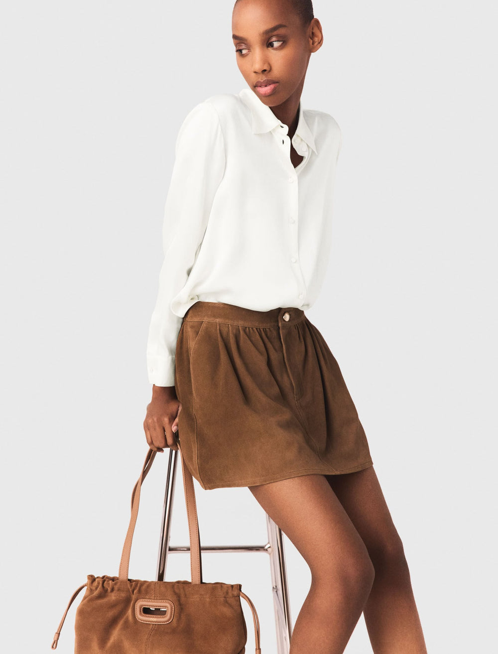 Maje Discount / White silk blouse