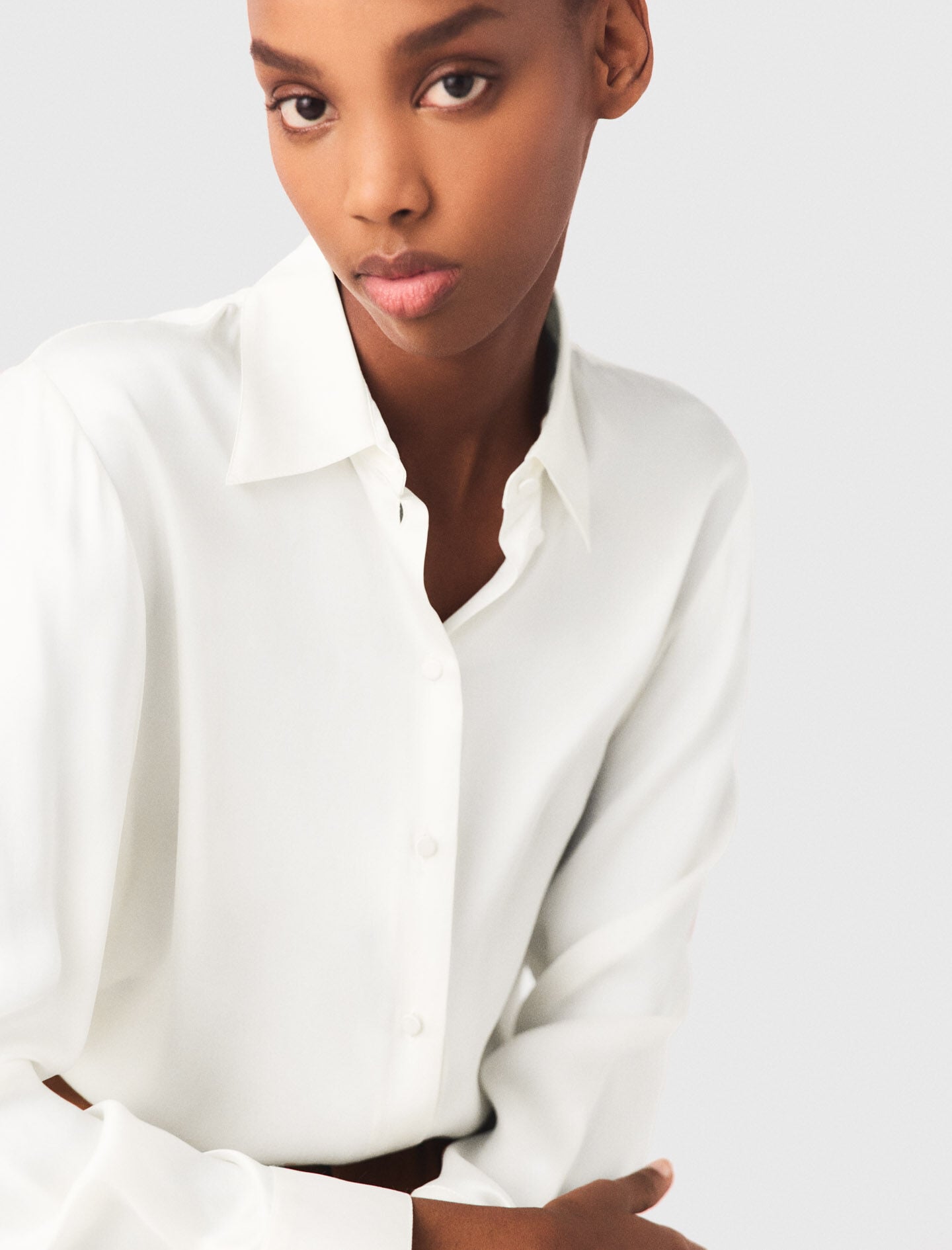 Maje Discount / White silk blouse
