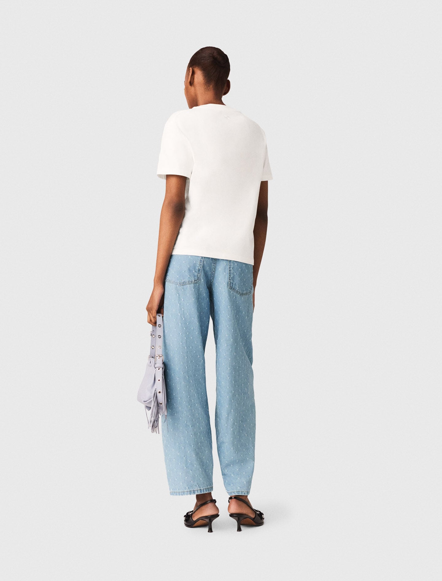 Maje Shop / T-shirt with embroidered Paris logo