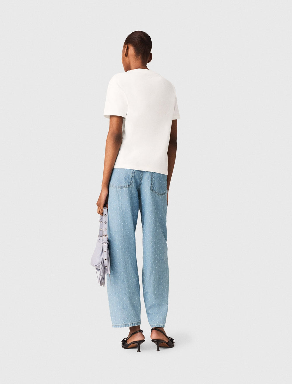 Maje Shop / T-shirt with embroidered Paris logo