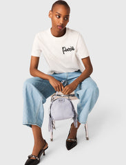 Maje Shop / T-shirt with embroidered Paris logo