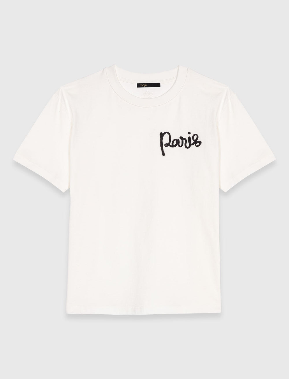 Maje Shop / T-shirt with embroidered Paris logo