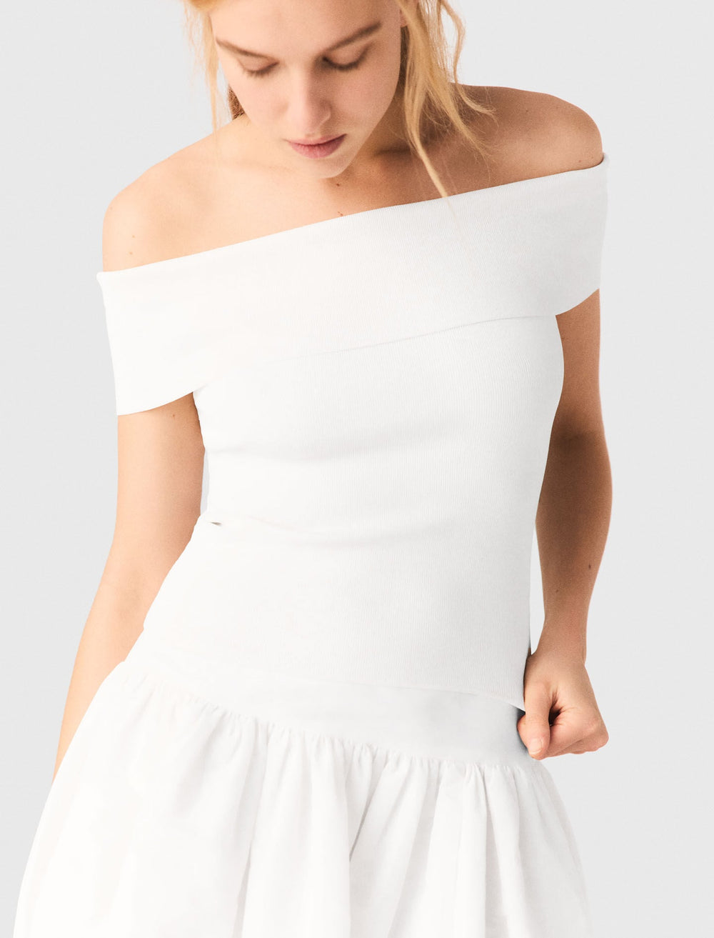 Maje On Sale / Rib knit bardot-neck top