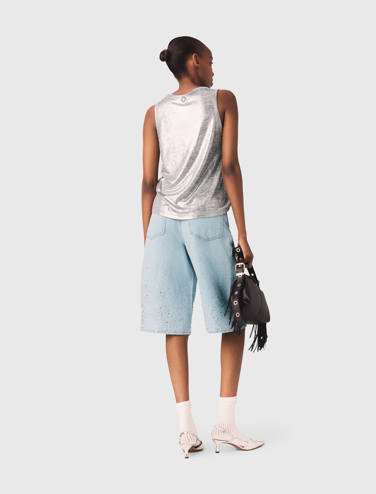 Maje New / Metallic tank top