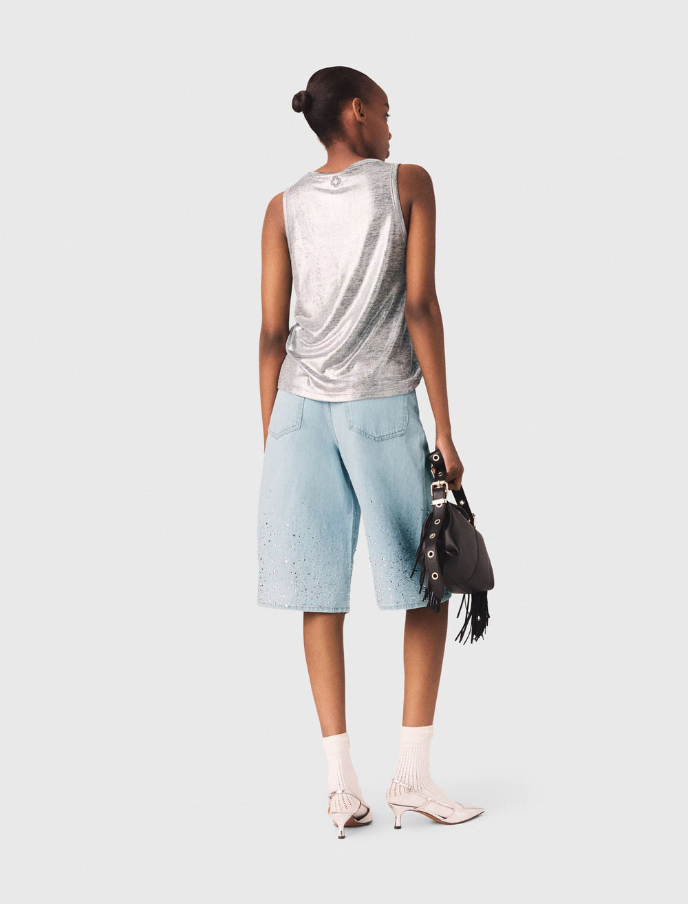 Maje New / Metallic tank top