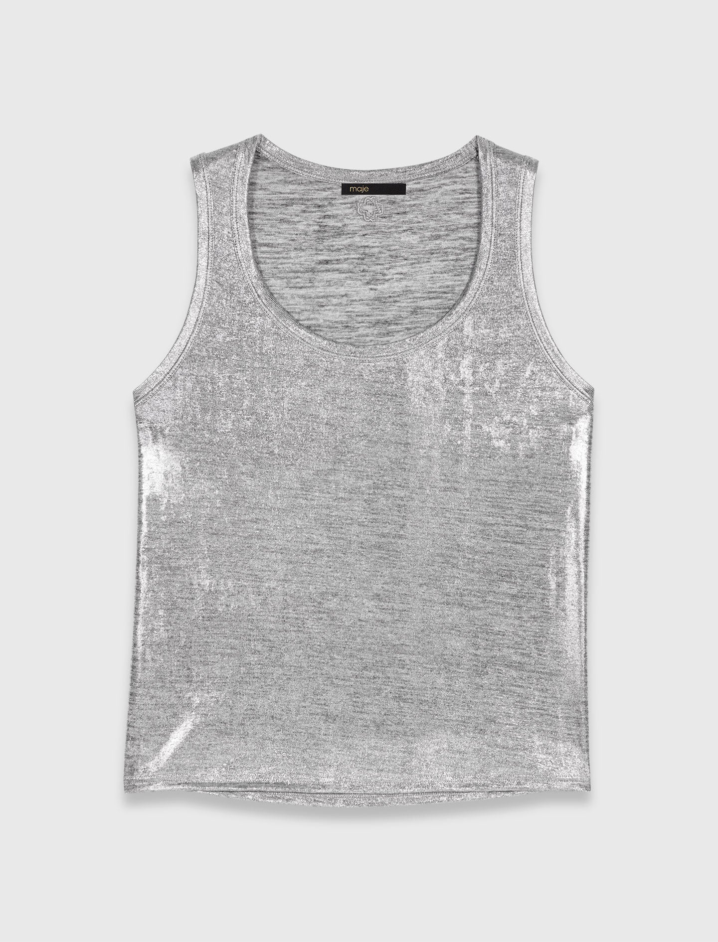 Maje New / Metallic tank top
