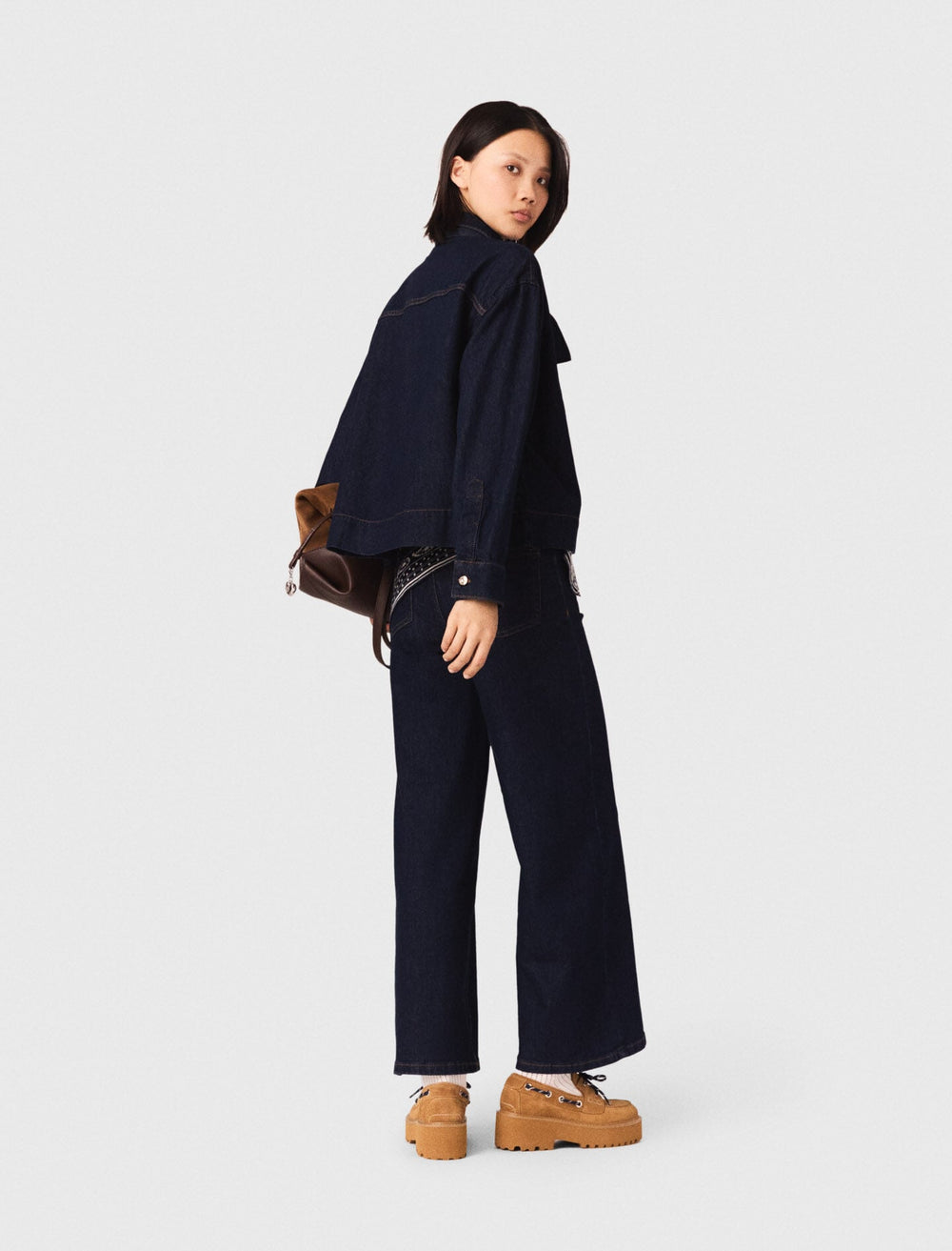 Maje Shop / Denim jacket with bow