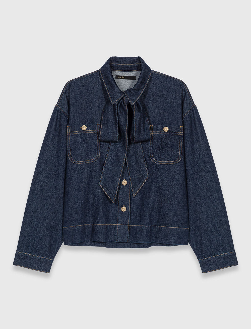 Maje Shop / Denim jacket with bow