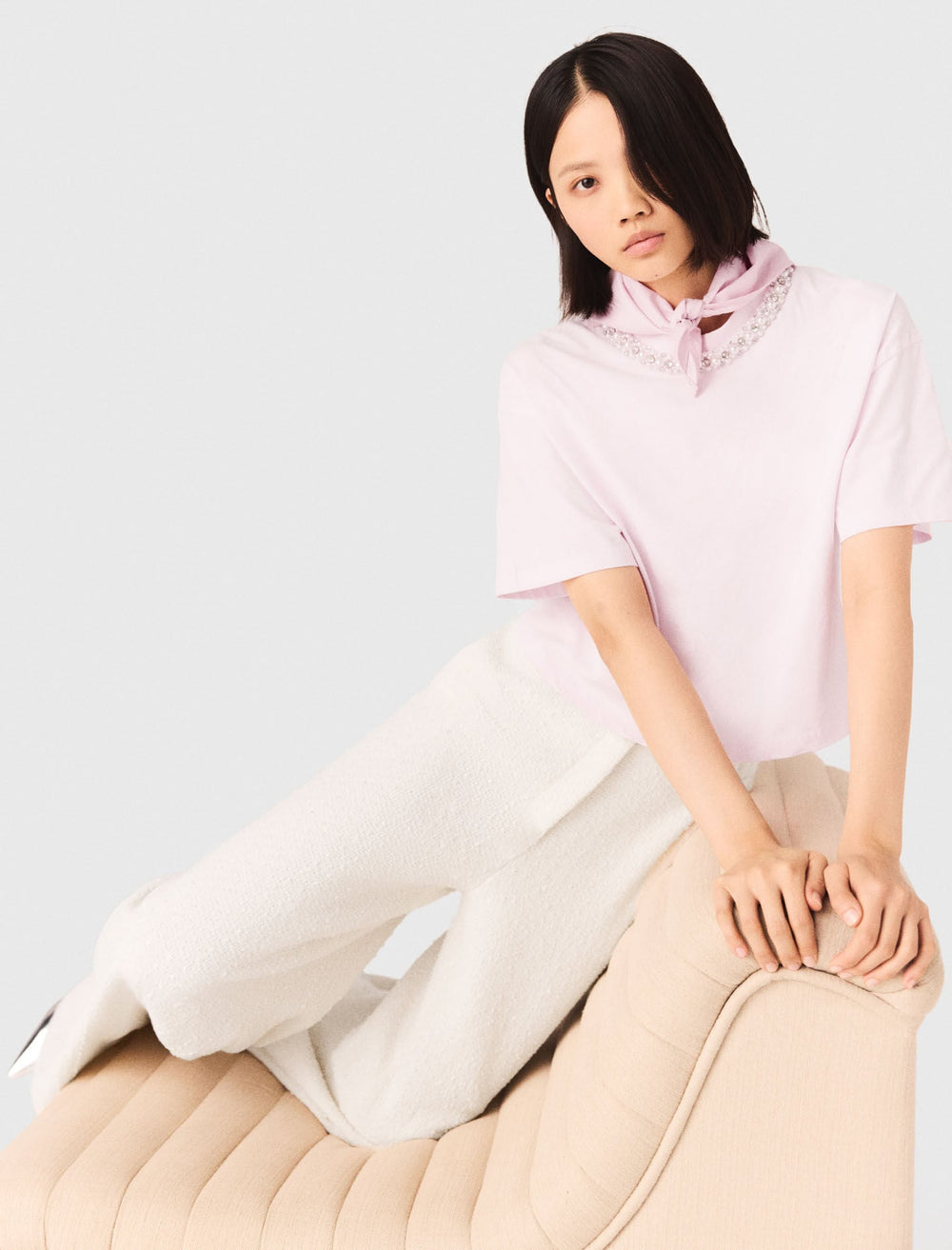 Maje On Sale / Jewellery neck T-shirt