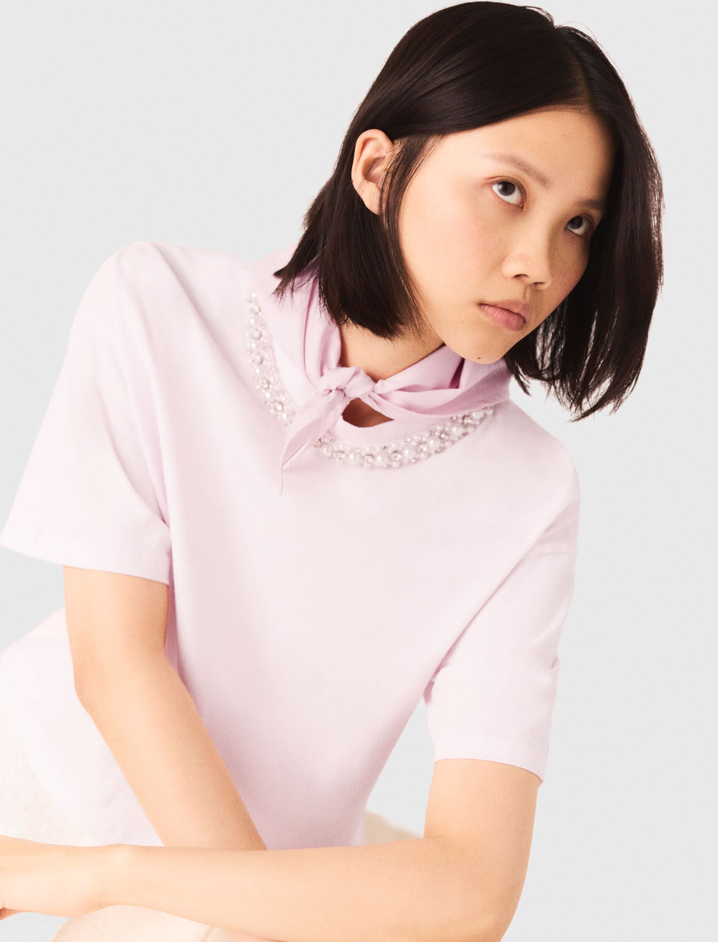 Maje On Sale / Jewellery neck T-shirt