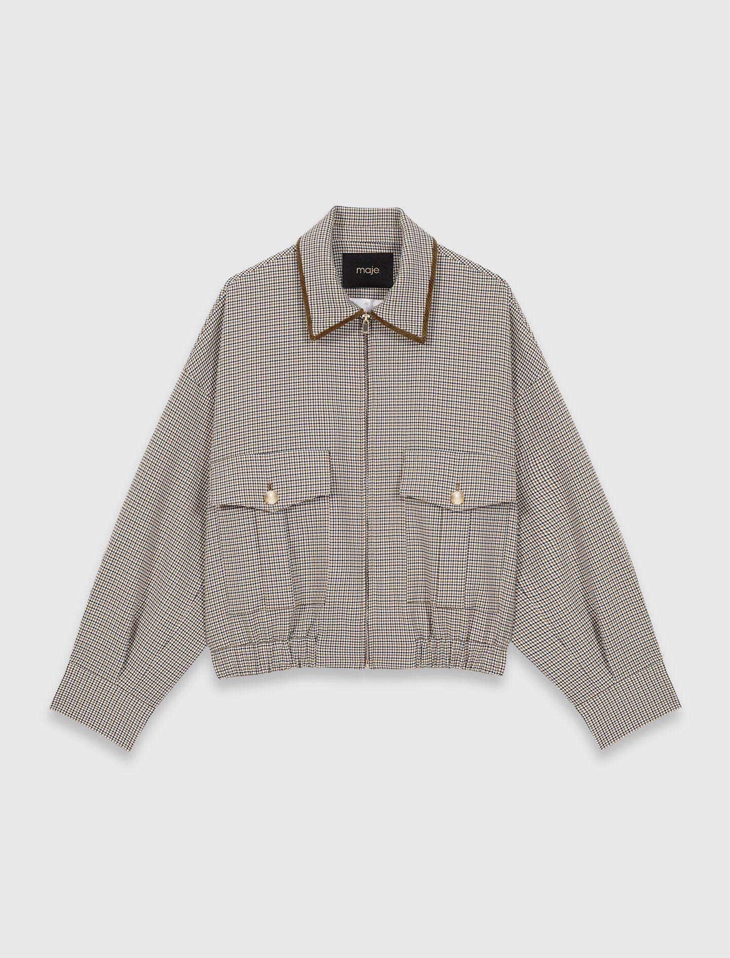 Maje Outlet / Checked bomber jacket