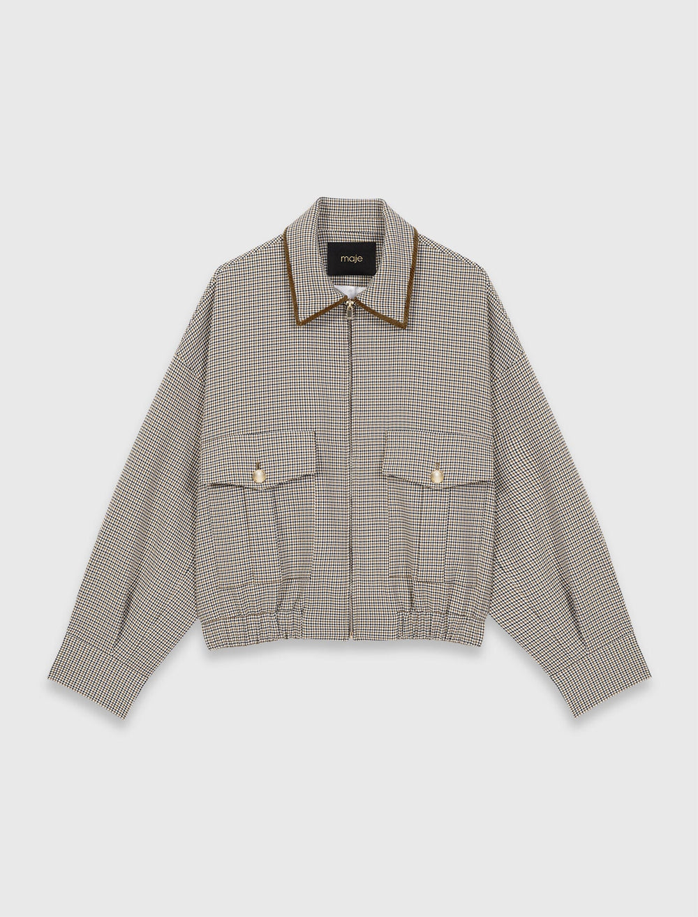 Maje Outlet / Checked bomber jacket