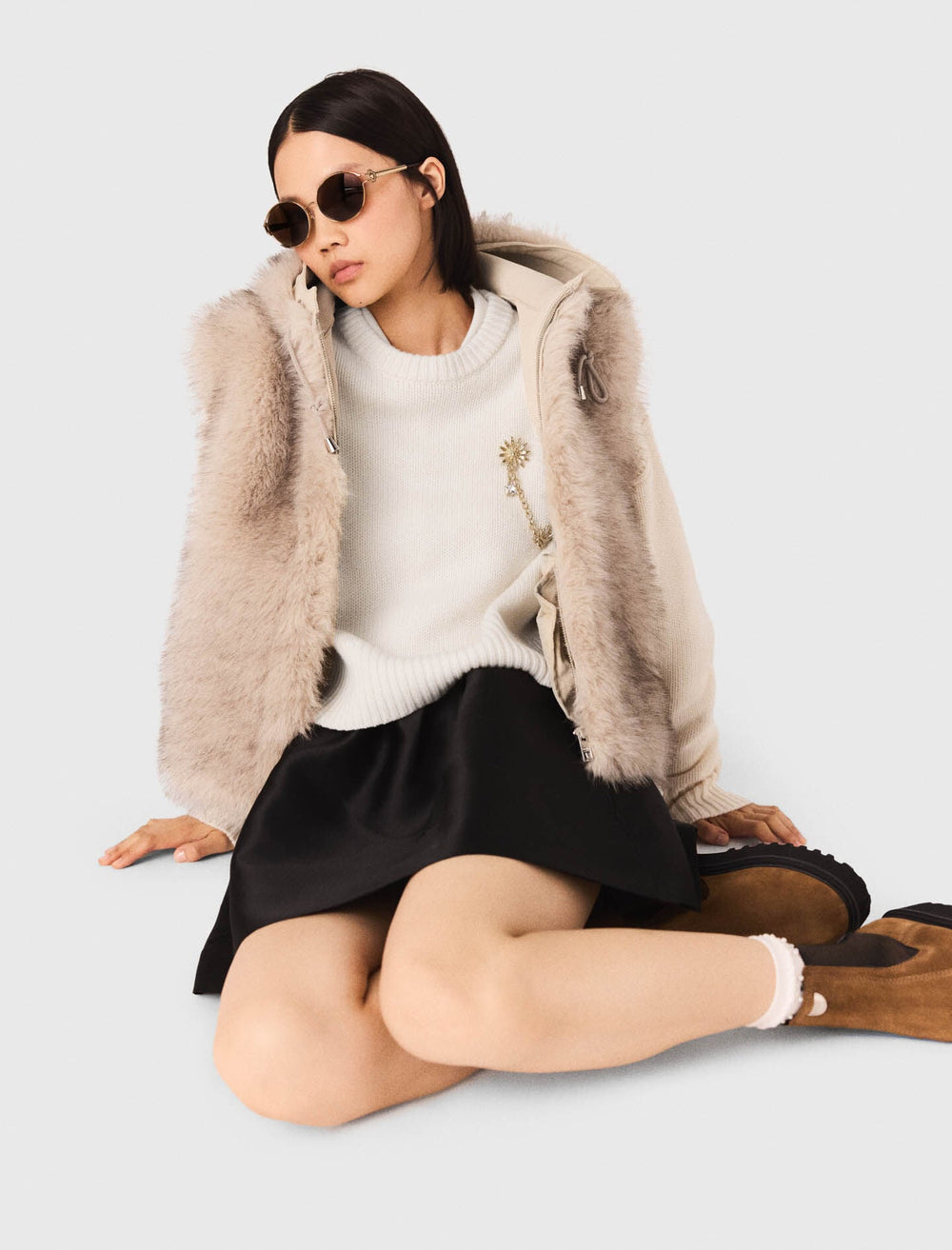 Maje Outlet / Short faux fur jacket