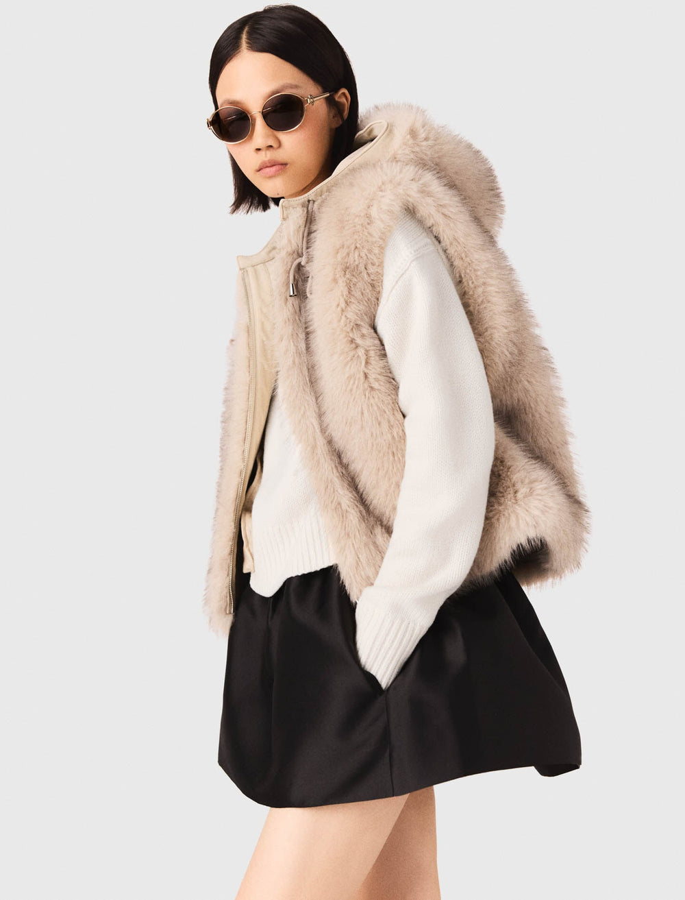 Maje Outlet / Short faux fur jacket