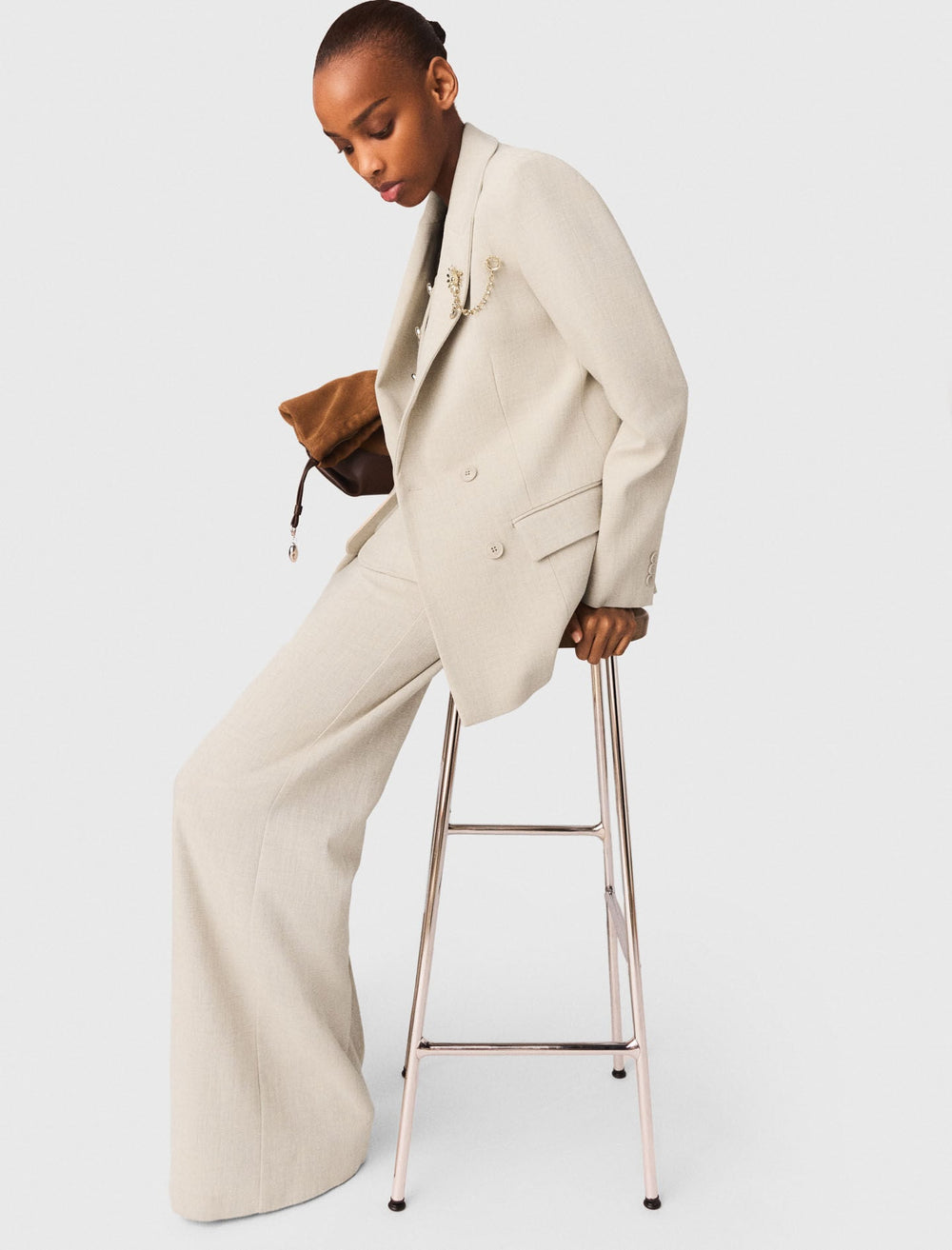 Maje New / Suit jacket with brooch