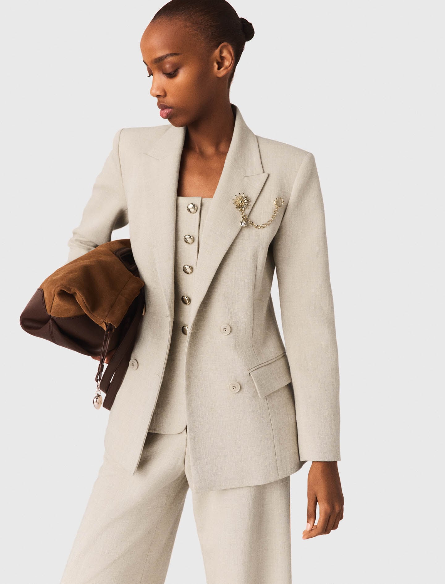 Maje New / Suit jacket with brooch