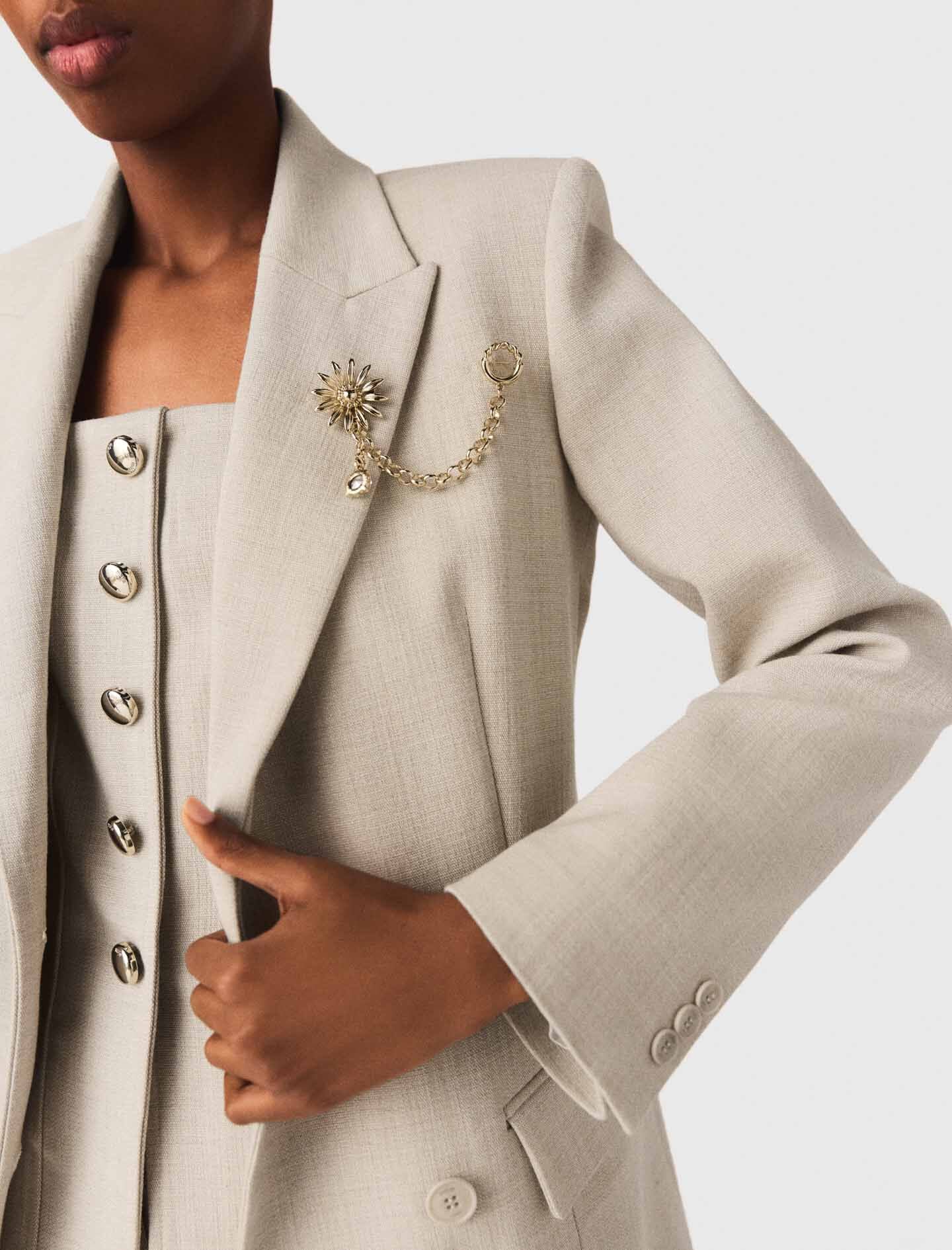 Maje New / Suit jacket with brooch
