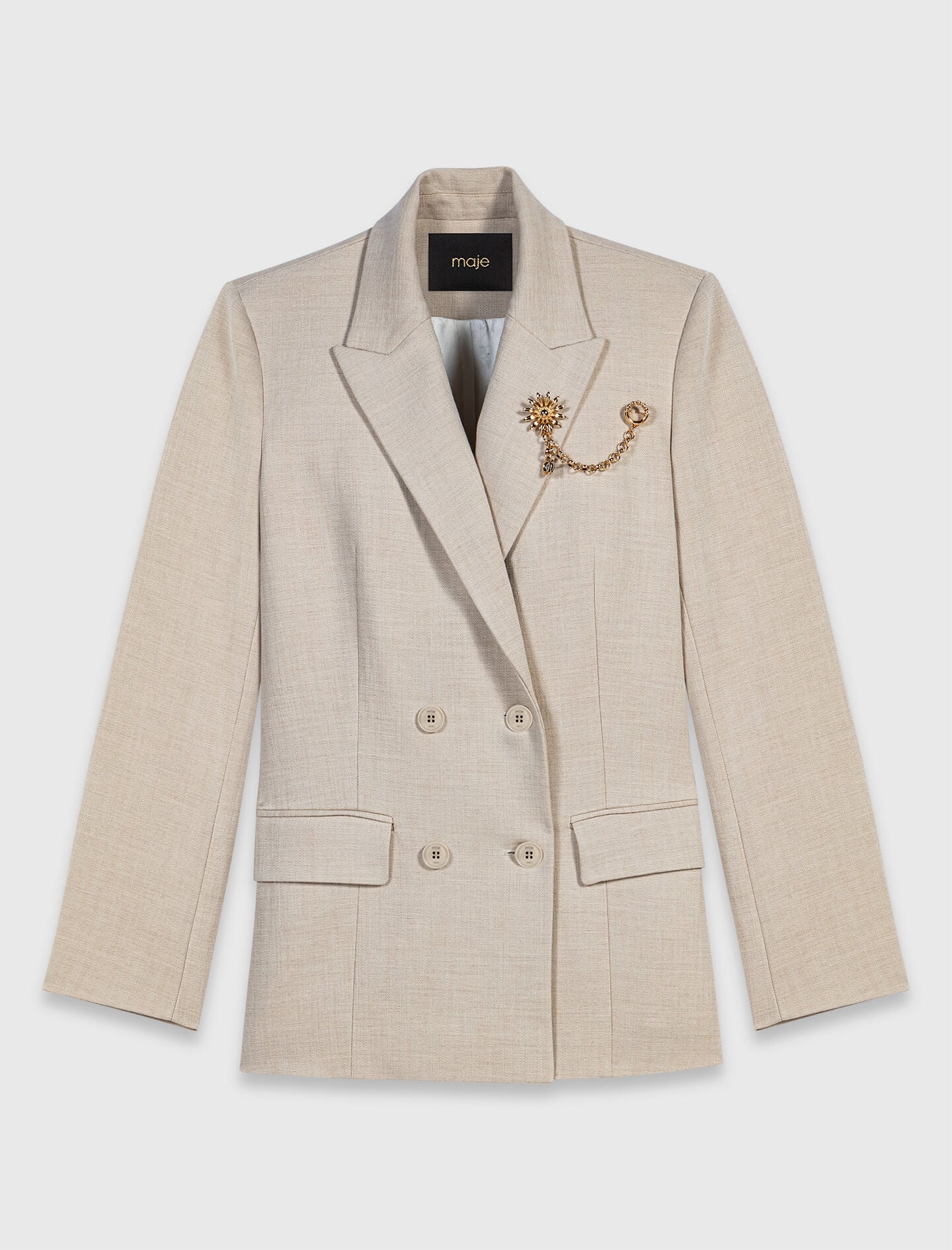 Maje New / Suit jacket with brooch