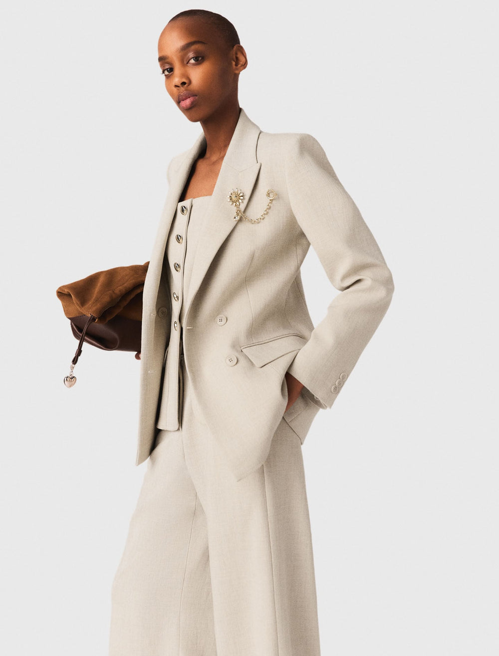 Maje New / Suit jacket with brooch