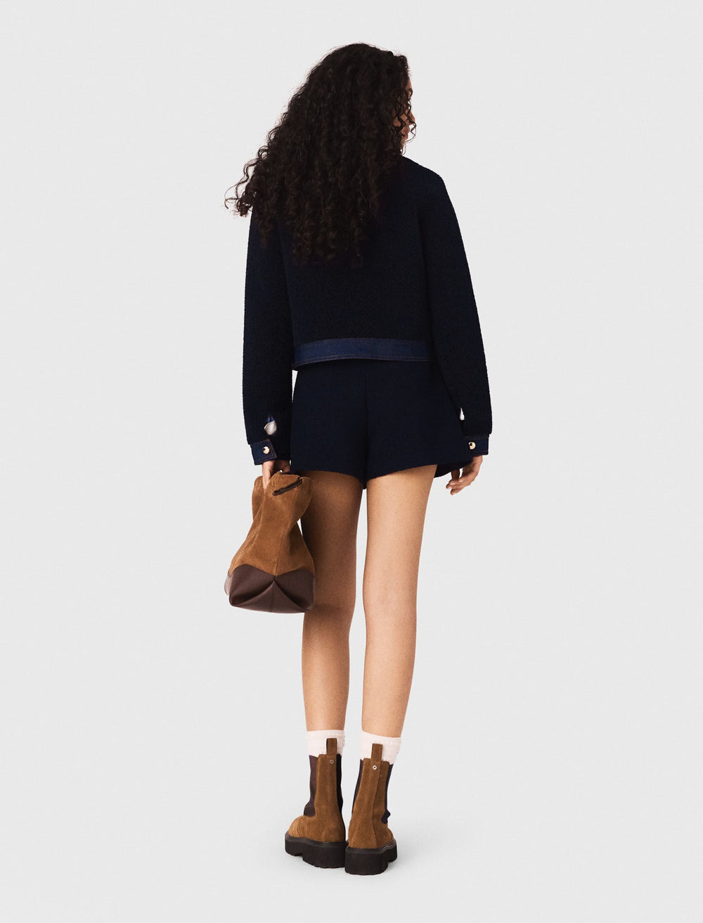 Maje Discount / Bouclé and denim jacket