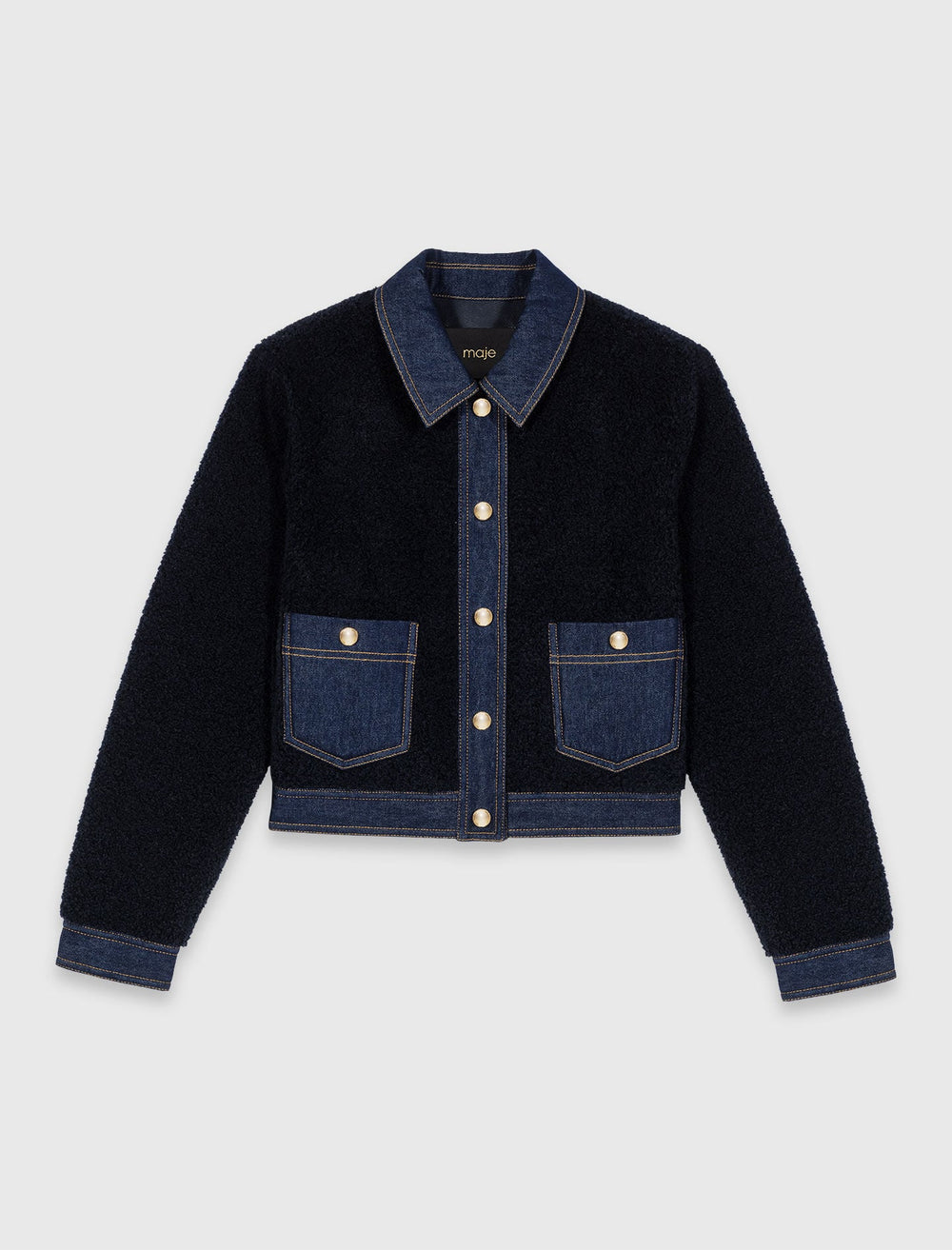 Maje Discount / Bouclé and denim jacket