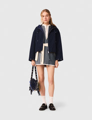Maje Online / Hooded windbreaker with rhinestones